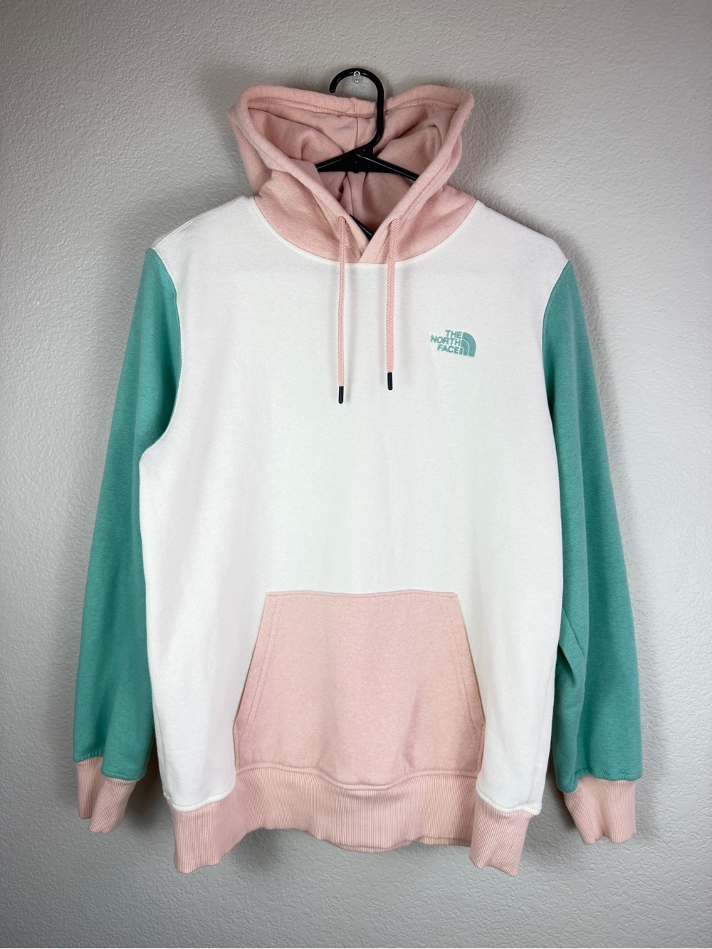 The North Face Women’s M Colorblock Hoodie Pink Teal White